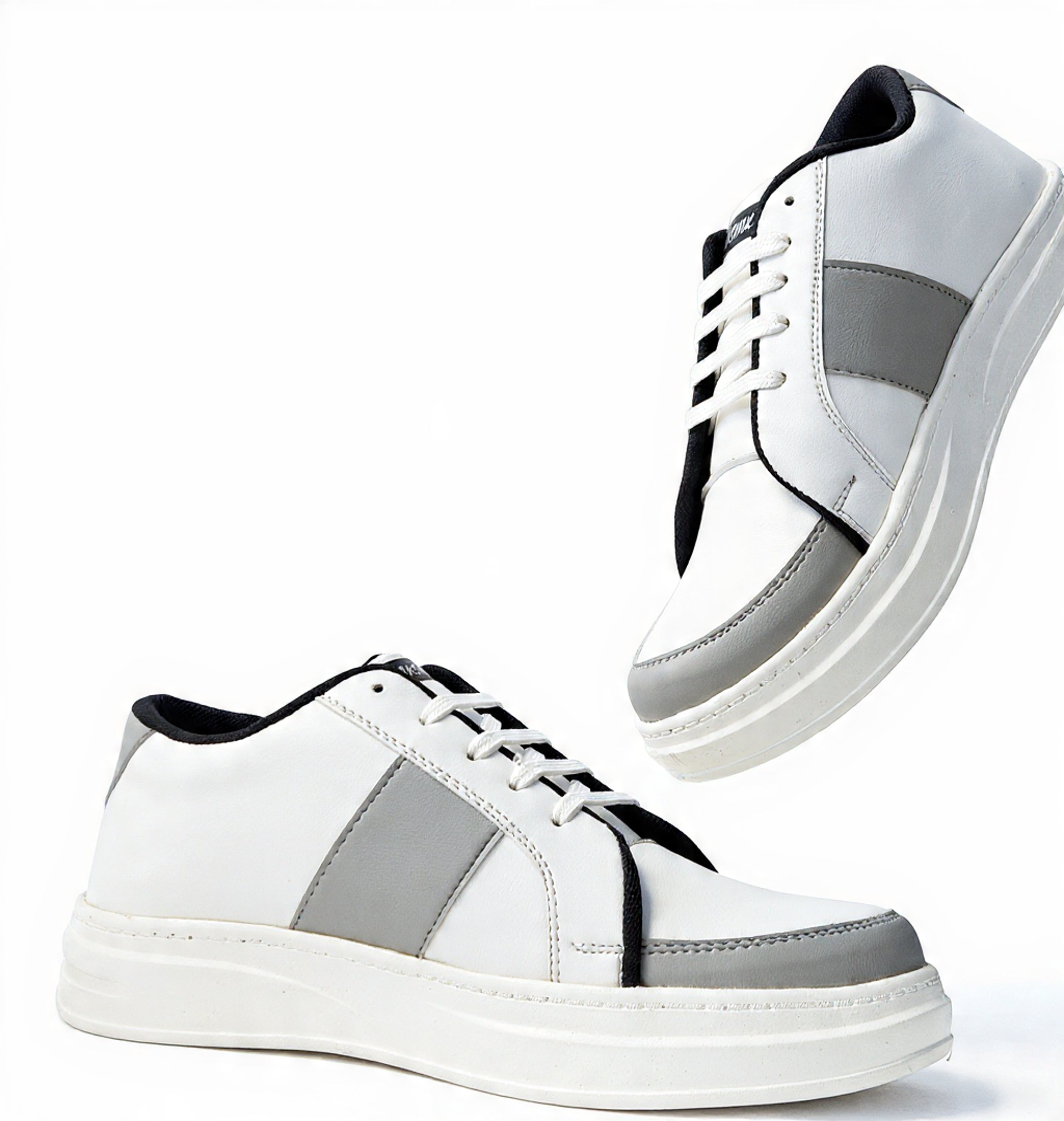 PAKSHULA Cream–Grey Comfort Sneakers