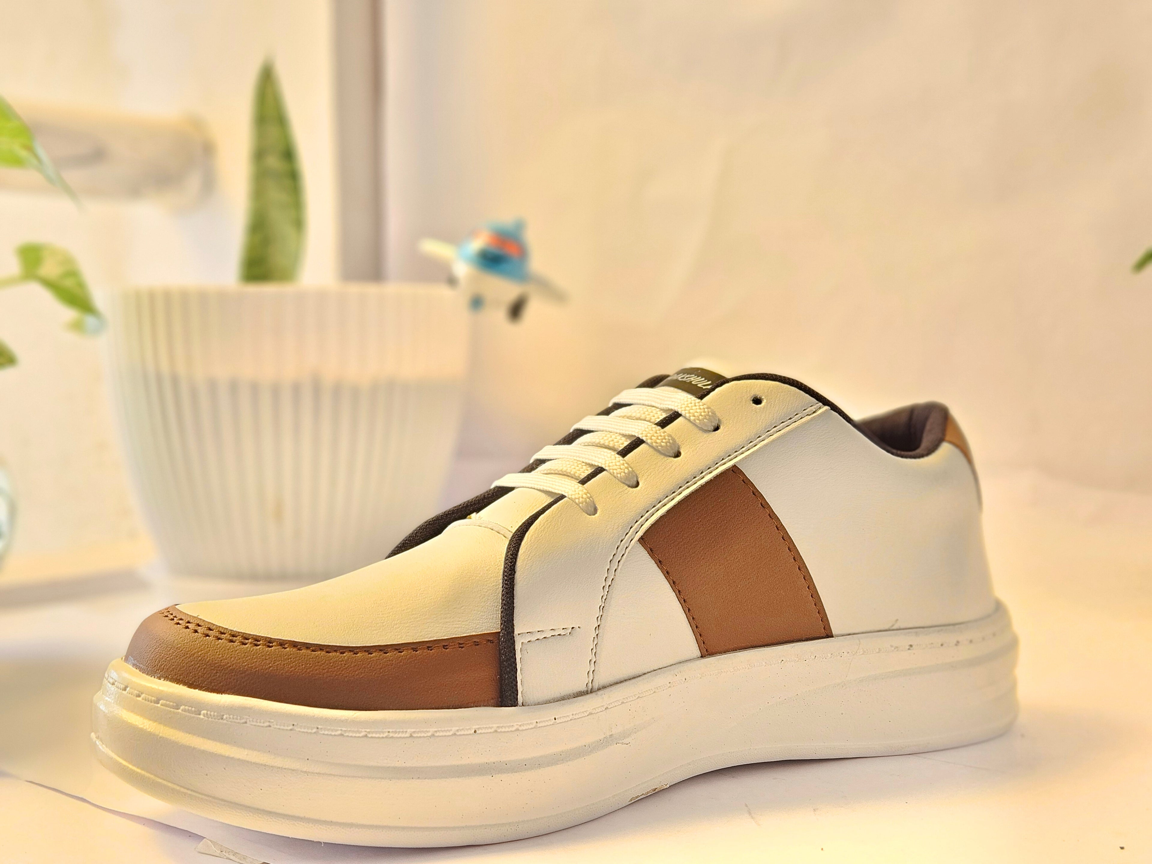 PAKSHULA Cream–Tan Everyday Sneakers