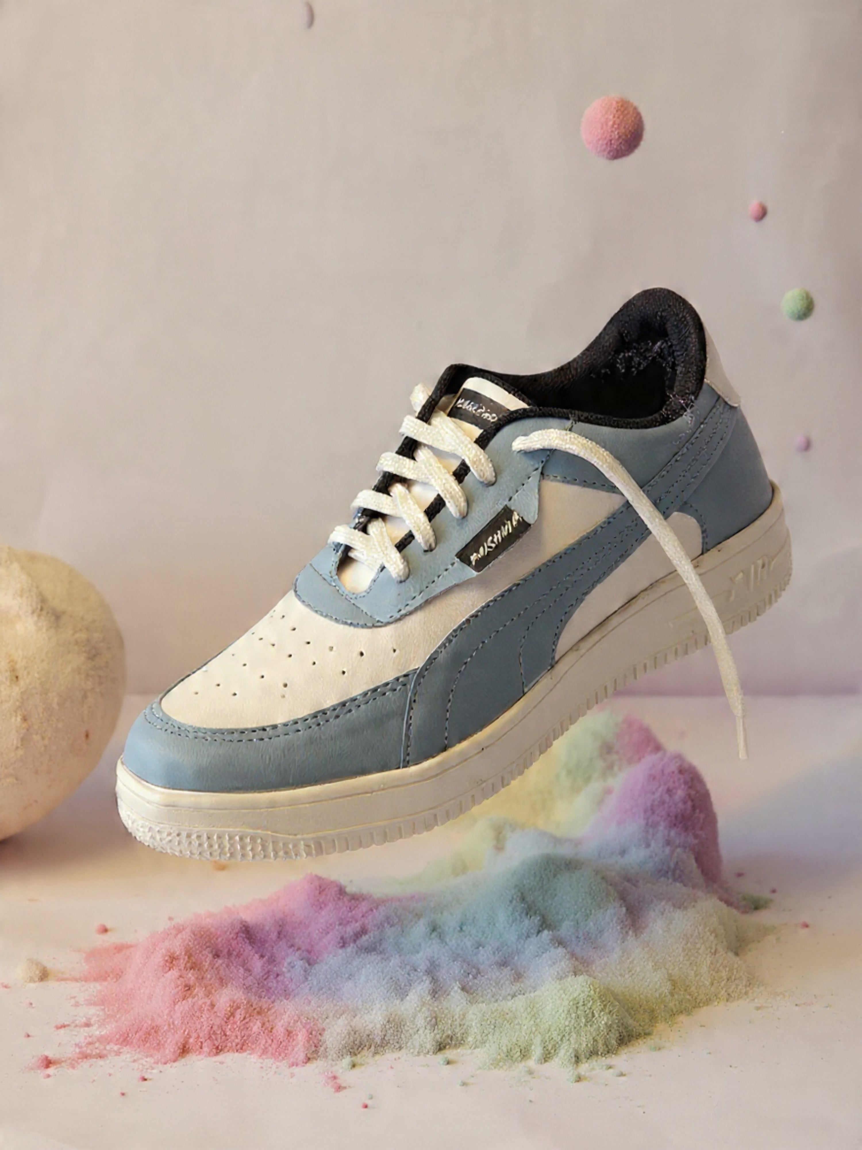 PAKSHULA Sky Blue–White Premium Sneakers