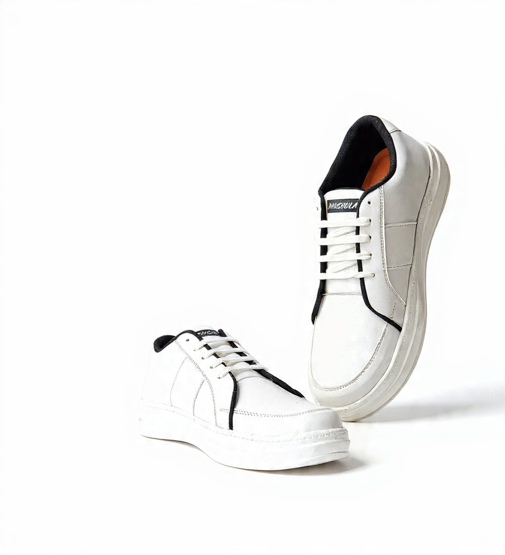PAKSHULA Pure White Minimal Sneakers