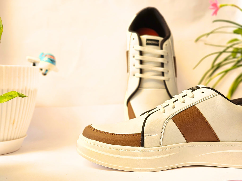 PAKSHULA Cream–Tan Everyday Sneakers