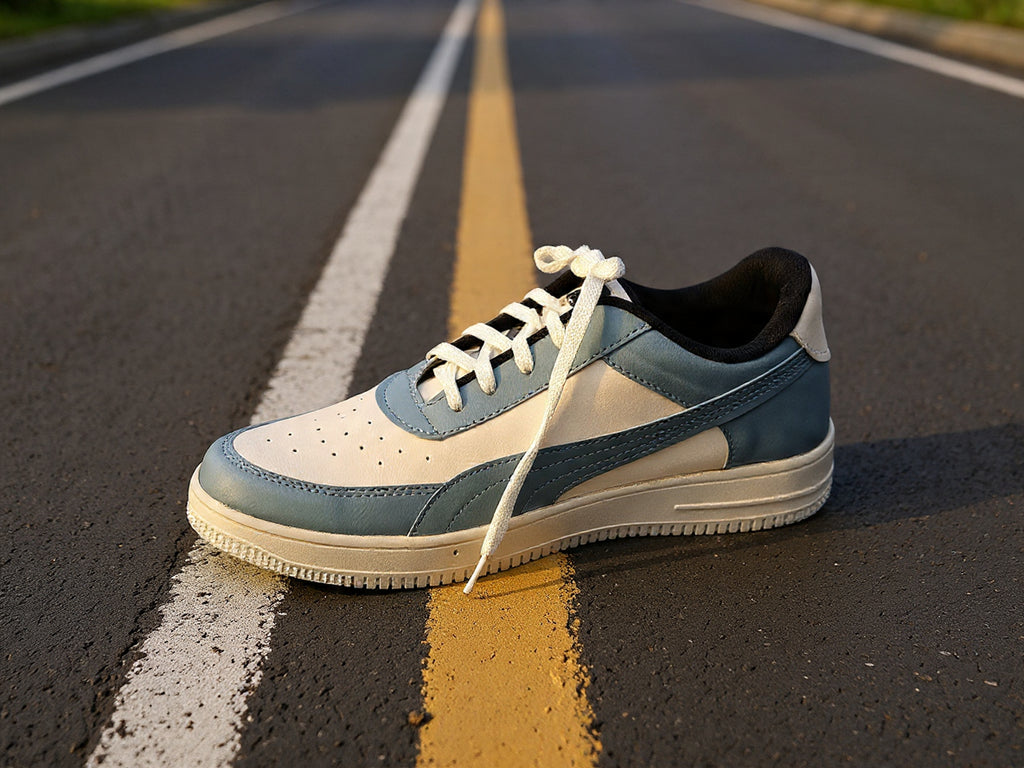 PAKSHULA Sky Blue–White Premium Sneakers