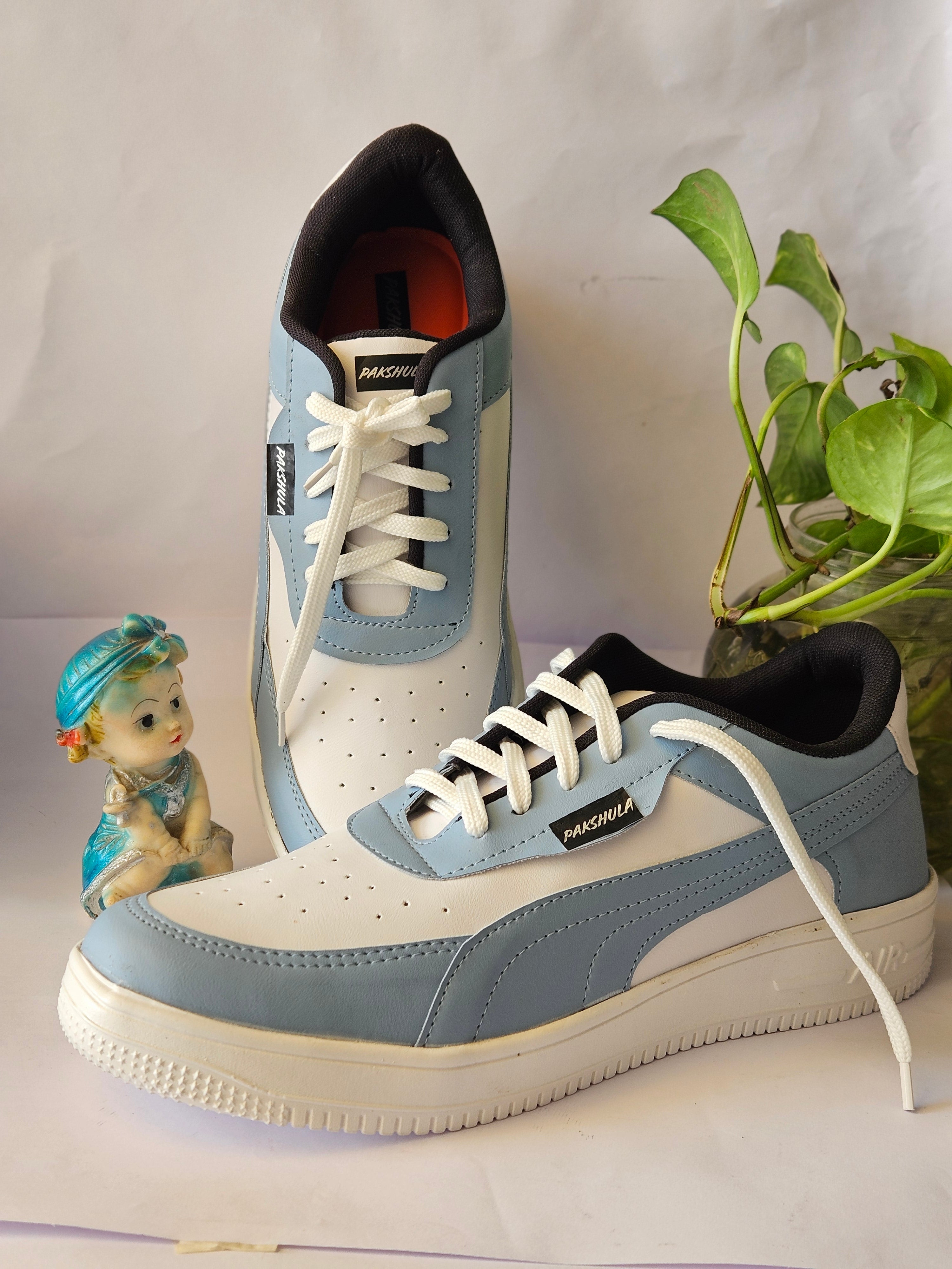 PAKSHULA Sky Blue–White Premium Sneakers
