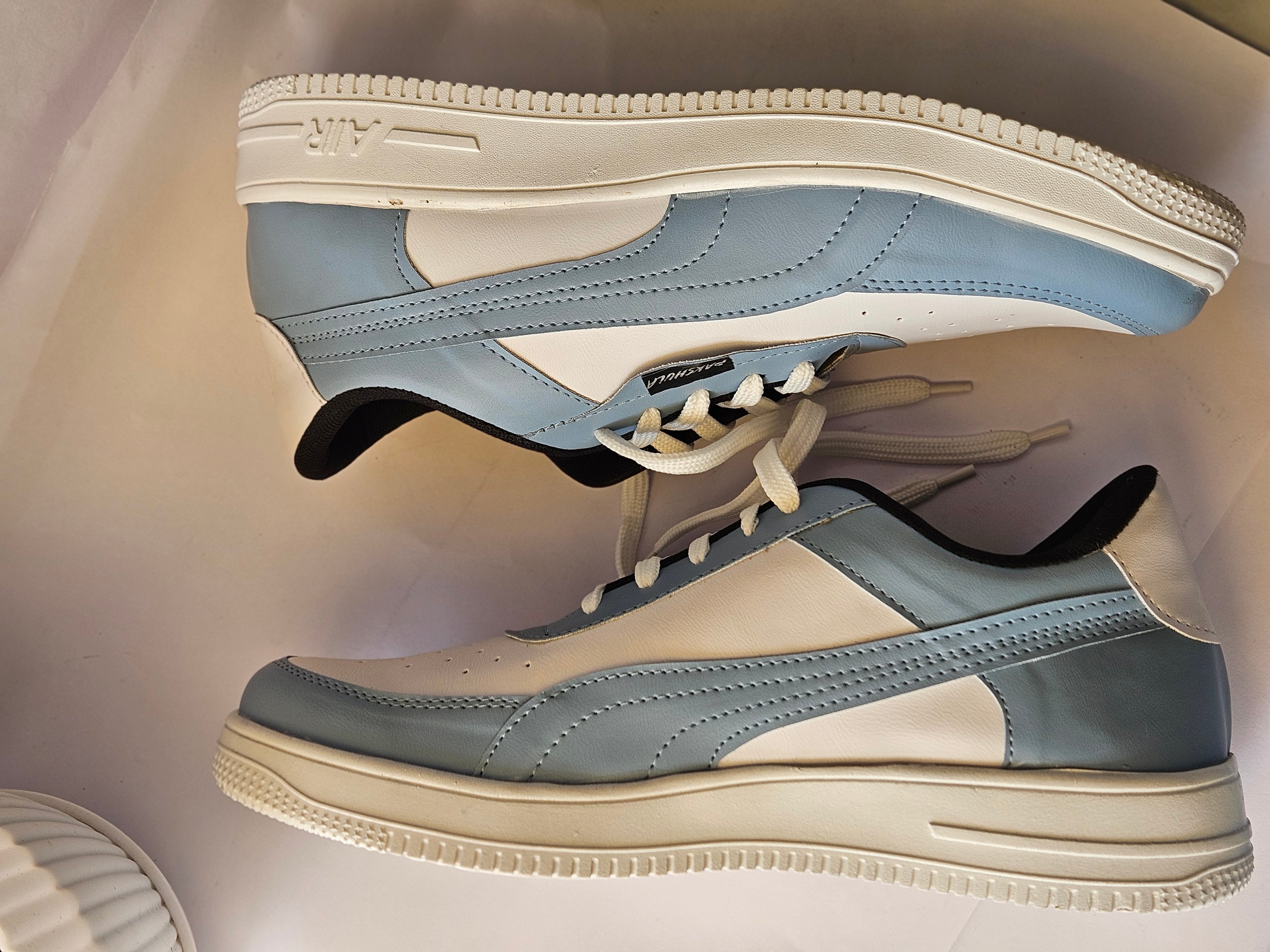 PAKSHULA Sky Blue–White Premium Sneakers