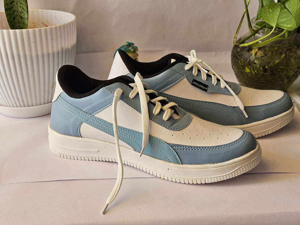 PAKSHULA Sky Blue–White Premium Sneakers